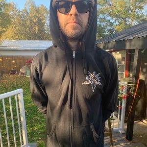 Black craft zip up hoodie.